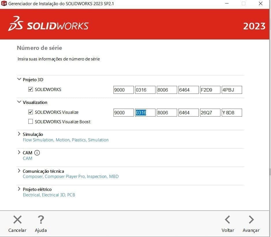 Autenticação SolidWorks