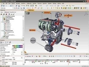 Programa de Ilustração 3D com Motor de carro desenhado. Continue lendo nosso post.